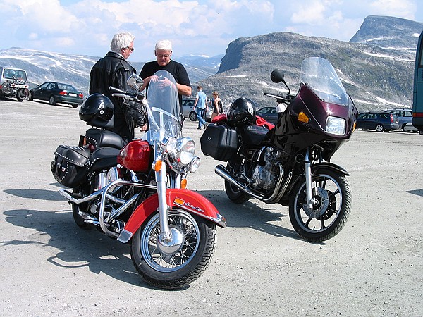 We saw loads of motorcycle tourists.