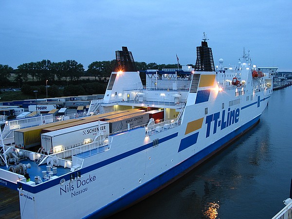 The ferry that will take us to Sweden